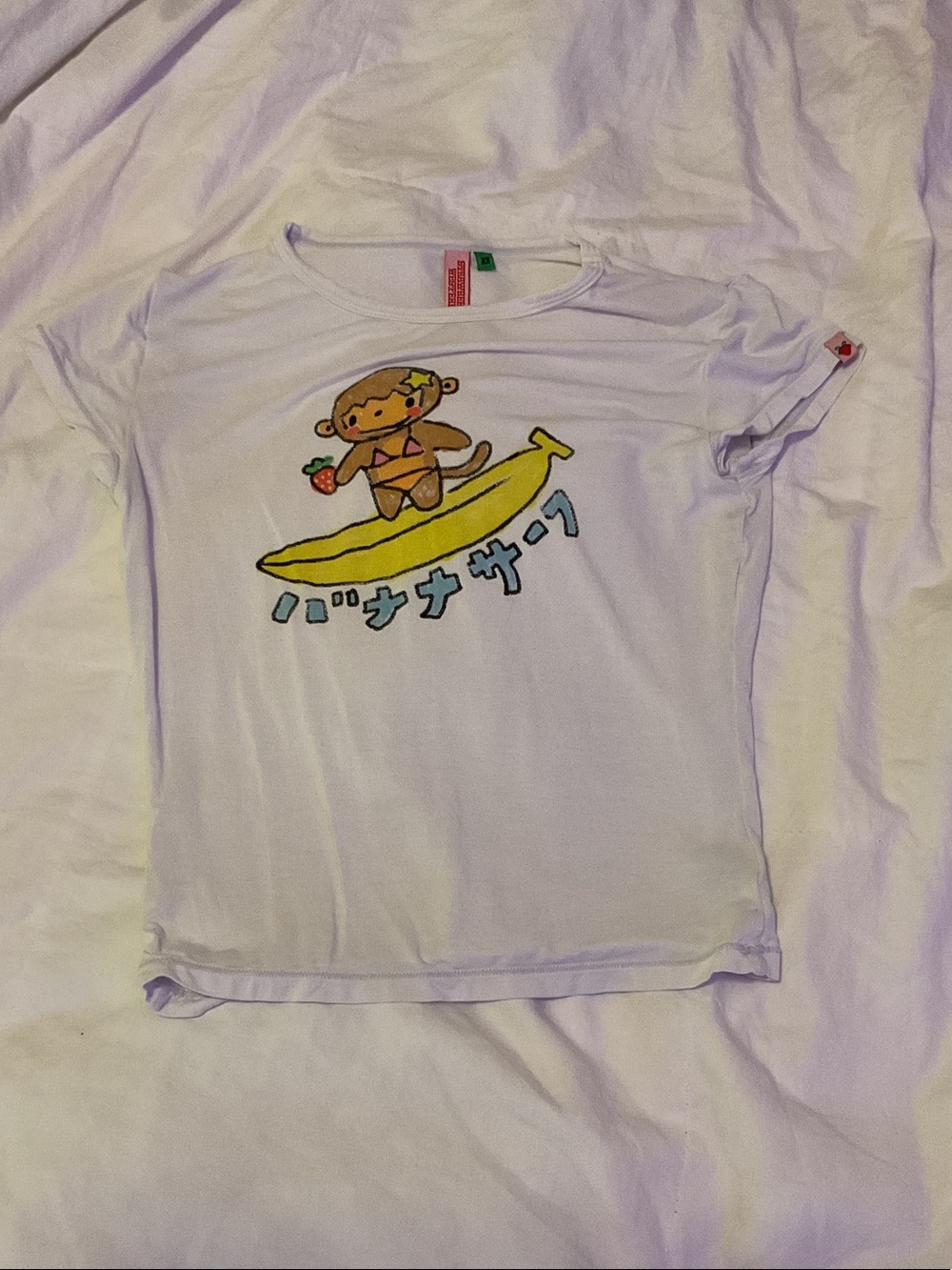 Strawberry Western Monkey Surf Baby Tee